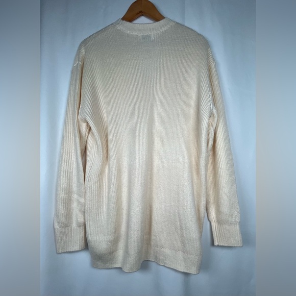 Danielle Bernstein Ivory Women’s Sweater Size S/M Oversized  Chunky Crewneck - Picture 6 of 10